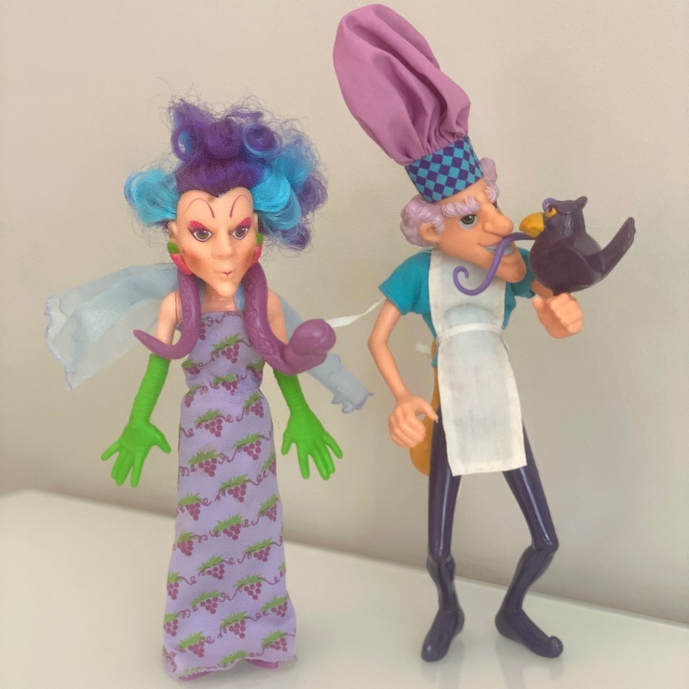 🥧🐍 RARE 1980s Strawberry Shortcake VILLAINS with Pets - Pieman & Sour Grapes!